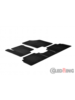 Original Gledring Passform Fußmatten Gummimatten 5 Tlg.Loch Fix. - Hyundai ix20 2010->